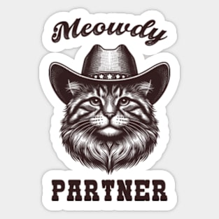 Cowboy Cat Meowdy Partner Sticker